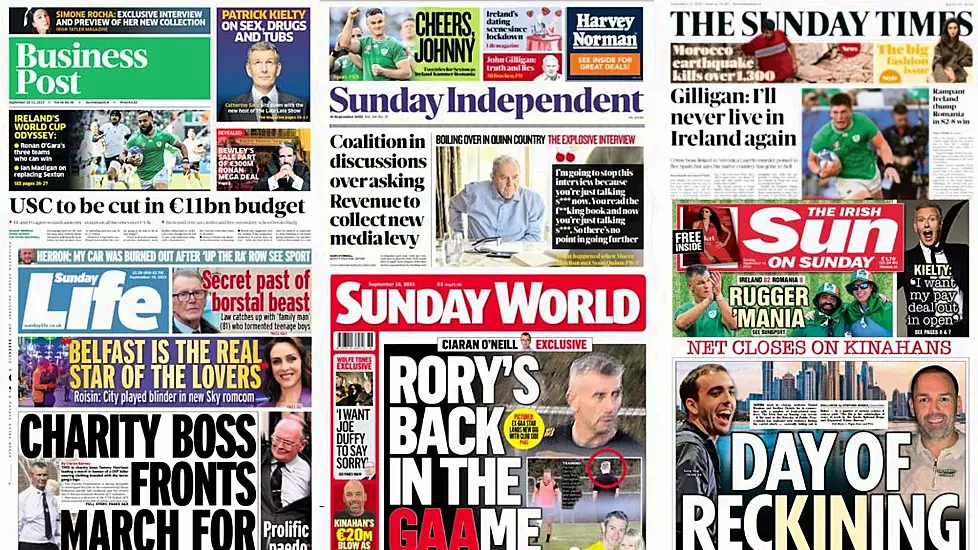 What The Papers Say: Sunday's Front Pages