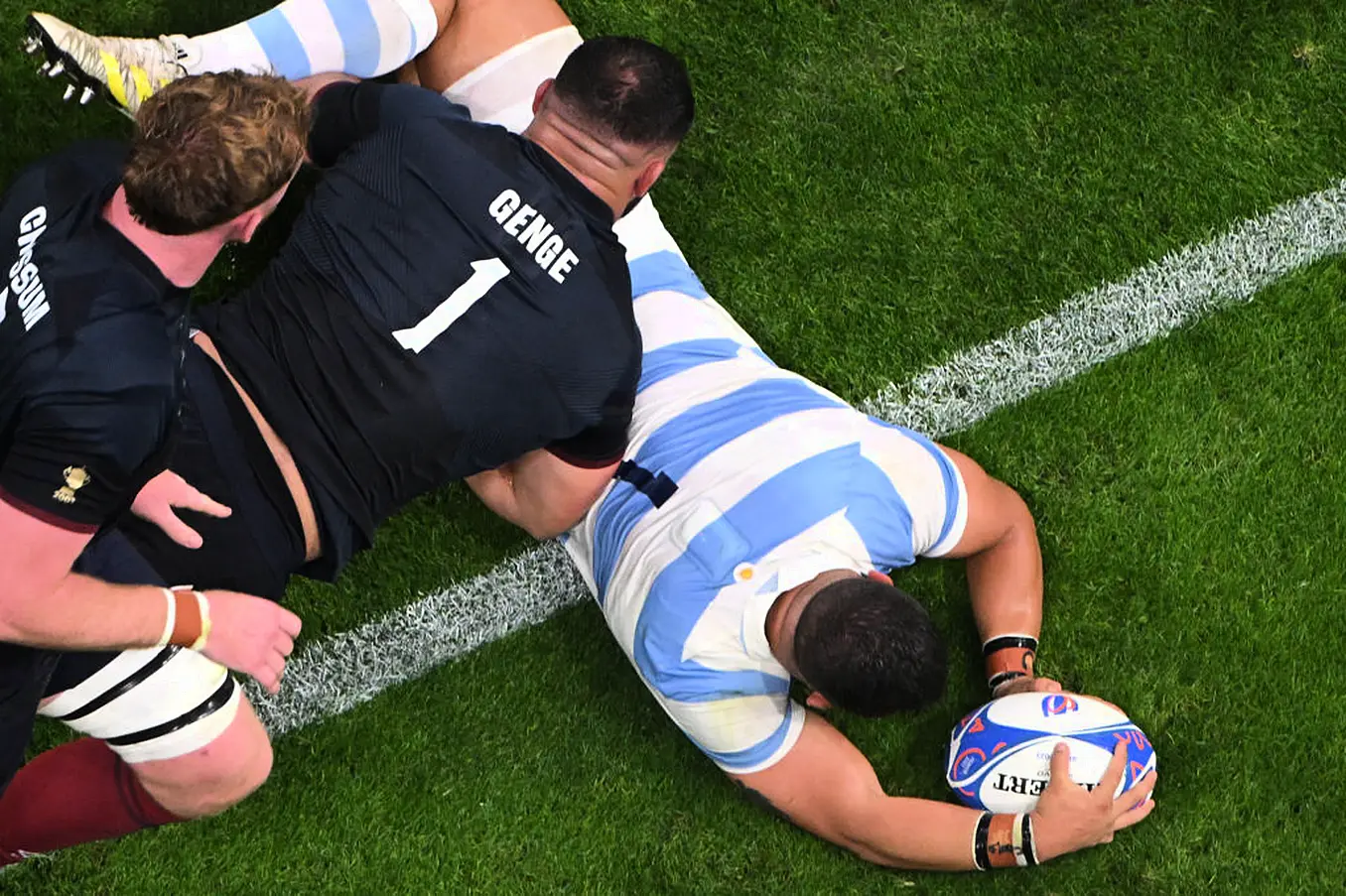 Argentina's Thomas Gallo Crosses The Line. Photo: Getty