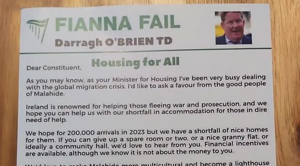 Fake Political Leaflets About Asylum Seekers Sent To Dublin Homes