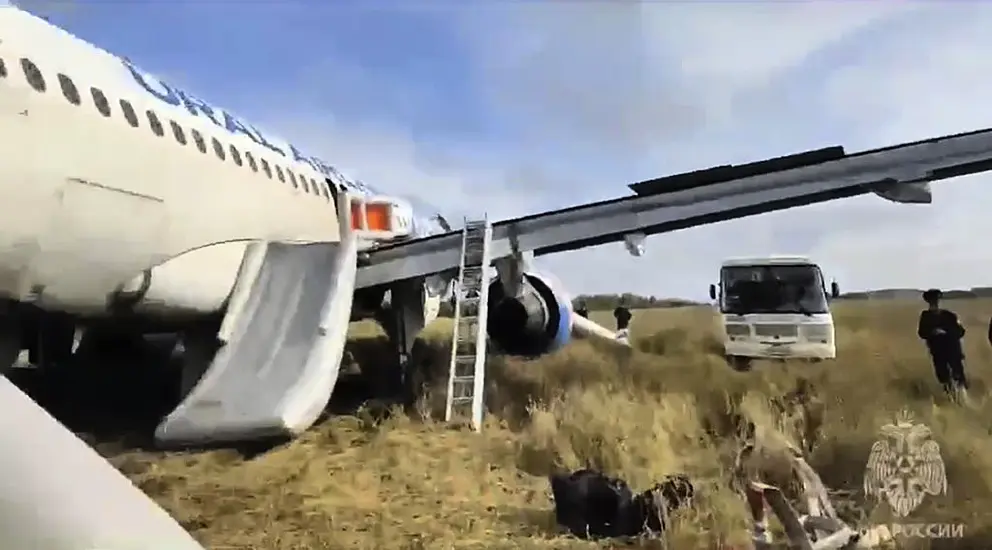 Russian Passenger Plane With Hydraulics Problem Makes Emergency Landing In Field