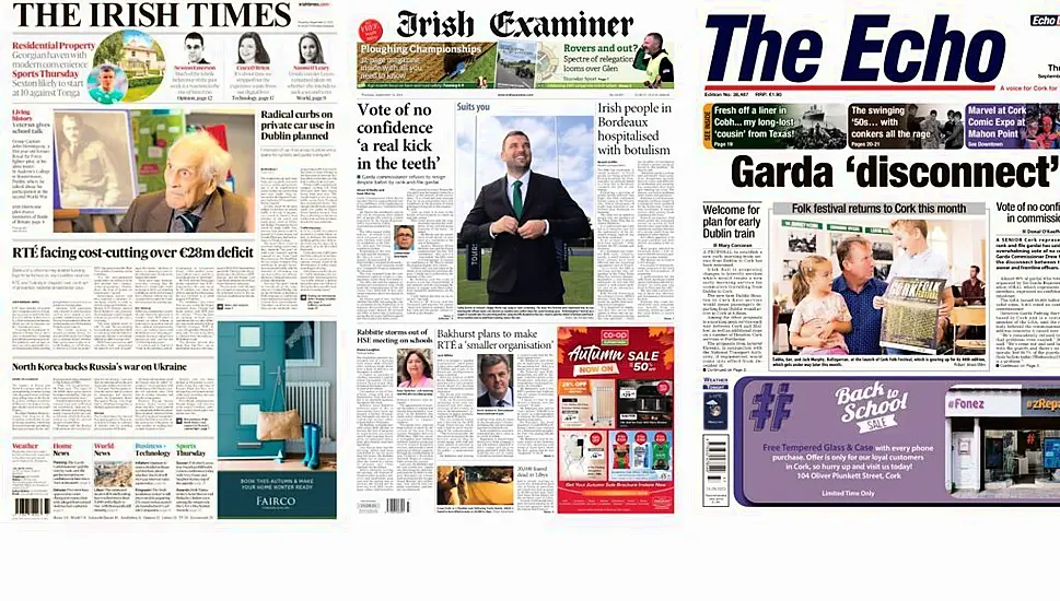 What The Papers Say: Thursday's Front Pages