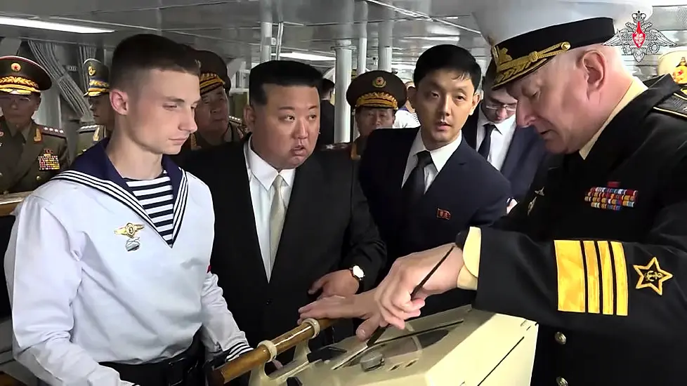 Kim Jong Un Inspects Russian Bombers, Missiles And Frigate