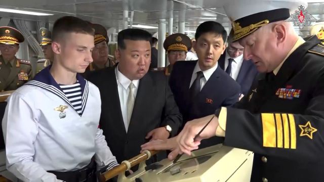 Kim Jong Un Inspects Russian Bombers, Missiles And Frigate