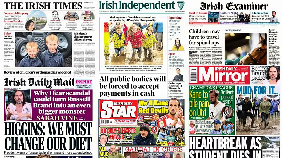 What The Papers Say: Wednesday's Front Pages