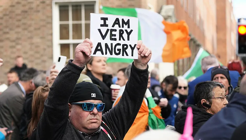 Thirteen Arrested After Demonstrators Bring Mock Gallows To Leinster House Protest