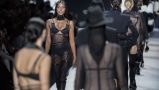 Naomi Campbell Wears Black Lingerie On Dolce And Gabbana Catwalk