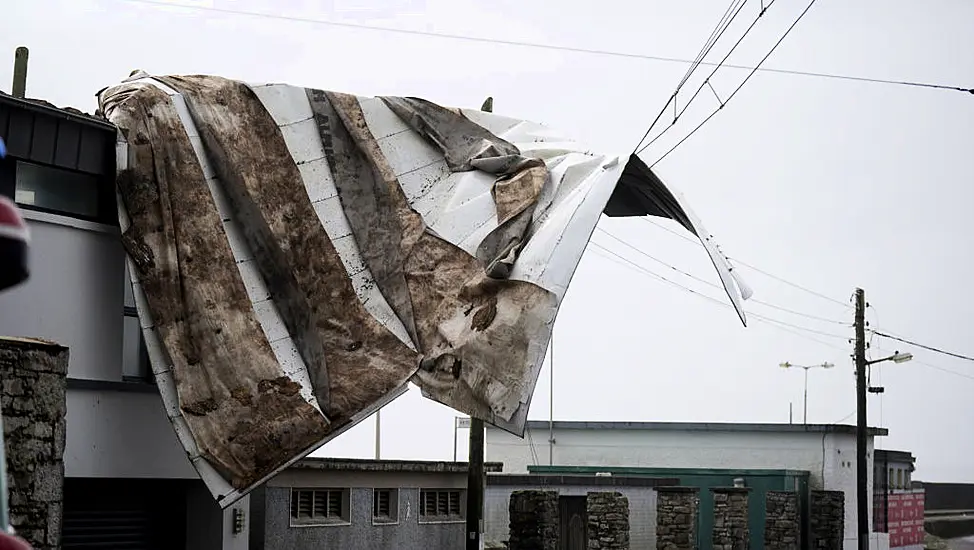 Roof Blown Off Building In Co Cork As Storm Agnes Ravages Ireland