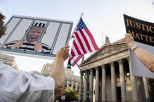 Donald Trump Arrives In Court For Trial Scrutinising His Business Practices