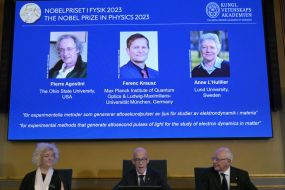 Nobel Prize In Physics Awarded To Three Scientists Analysing Electrons In Atoms