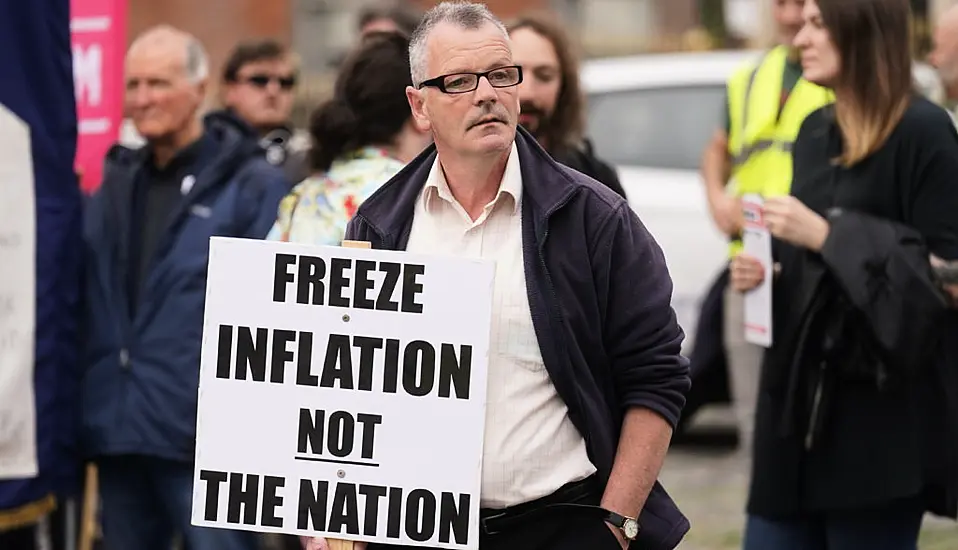 Protesters March Through Dublin City Centre Over Cost Of Living