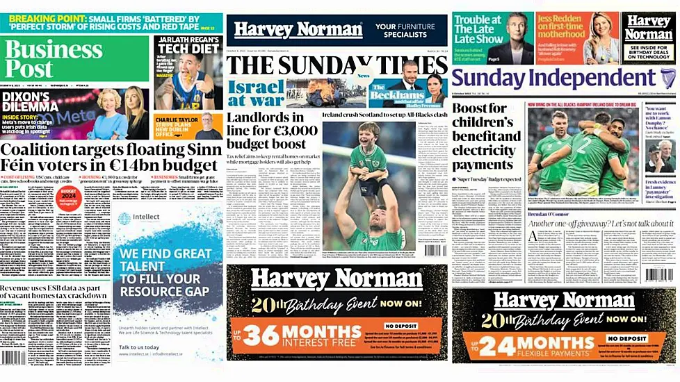 What The Papers Say: Sunday's Front Pages