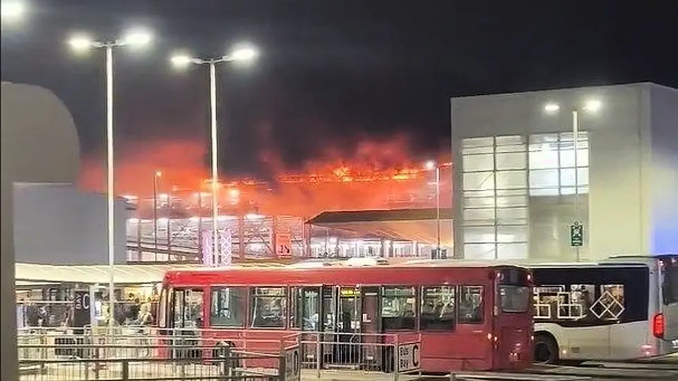 Luton Airport Closed As Fire Rips Through Car Park