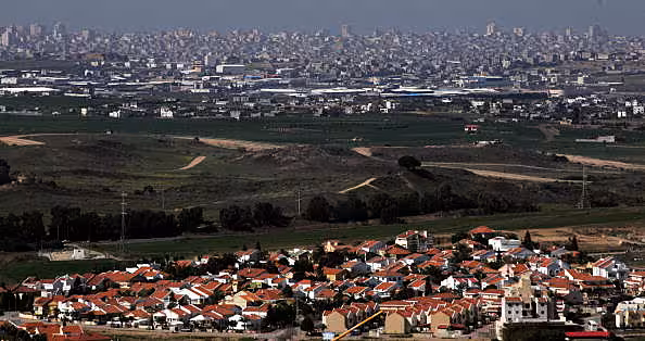An aerial view shows the southern Israel
