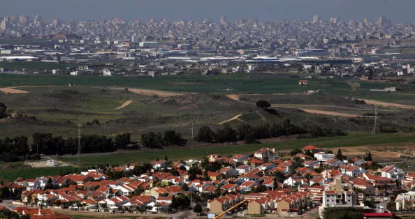 An aerial view shows the southern Israel