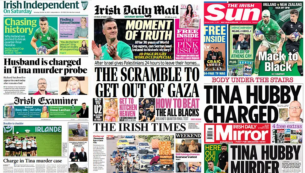 What The Papers Say: Saturday's Front Pages