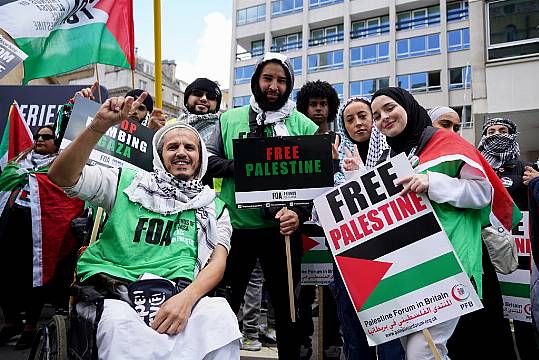 Hundreds Gather For London Pro-Palestine March As Gaza Braces For Invasion