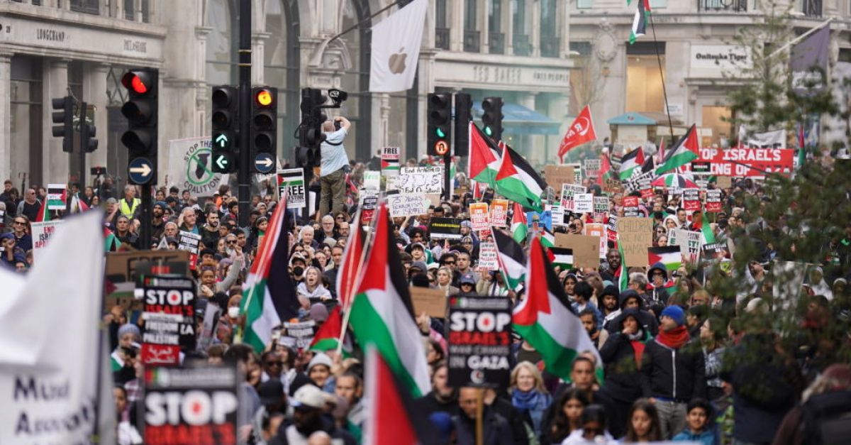 Thousands attend pro-Palestine marches across the UK as Gaza braces for invasion