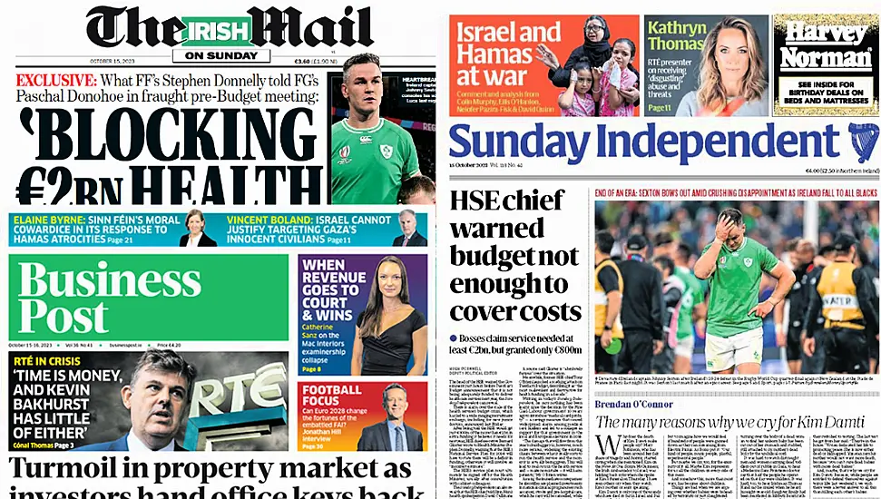 What The Papers Say: Sunday's Front Pages