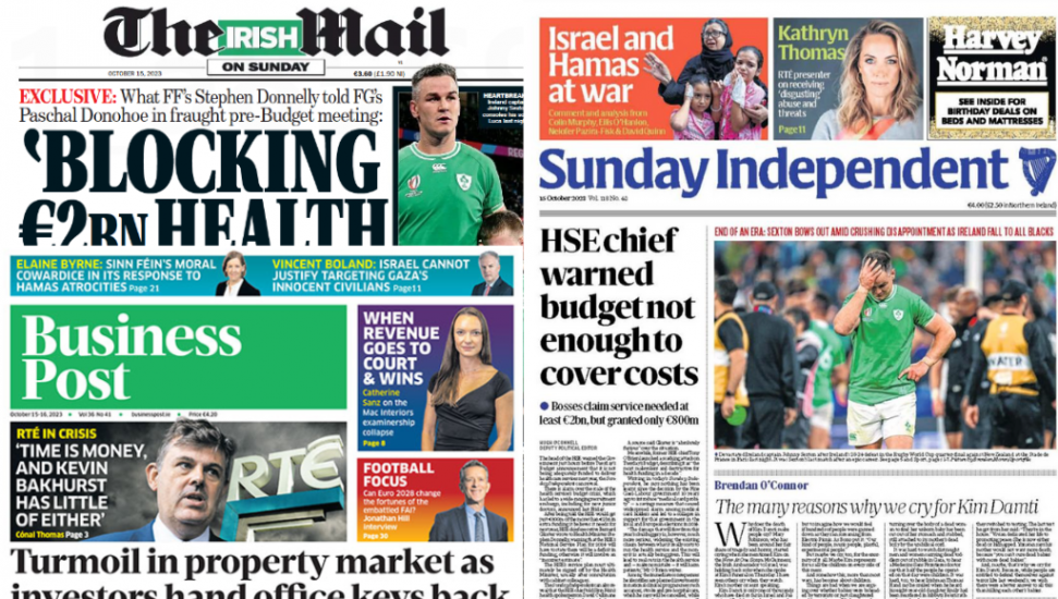 What The Papers Say: Sunday's Front Pages