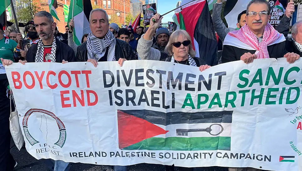 Thousands Take Part In Pro-Palestinian Rally In Belfast