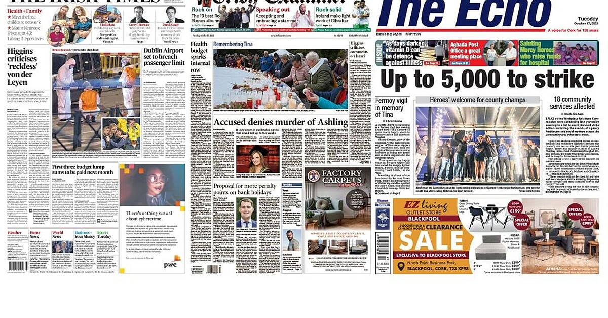 What the papers say: Tuesday's front pages - Vimarsana News