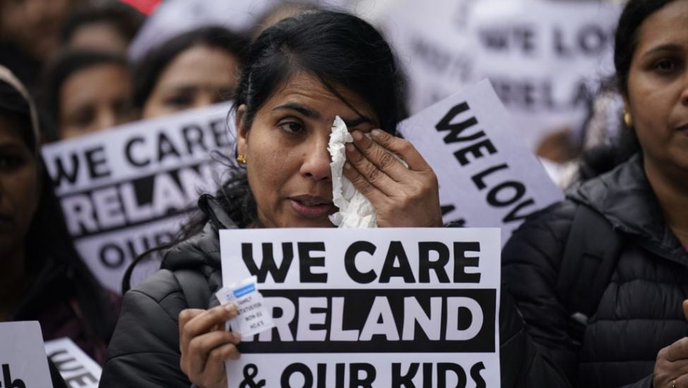 ‘Heartbroken’ Migrant Health Workers Protest Outside Leinster House