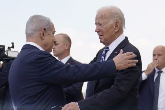 Biden Lands In Israel As Middle East Turmoil Grows Following Gaza Hospital Blast