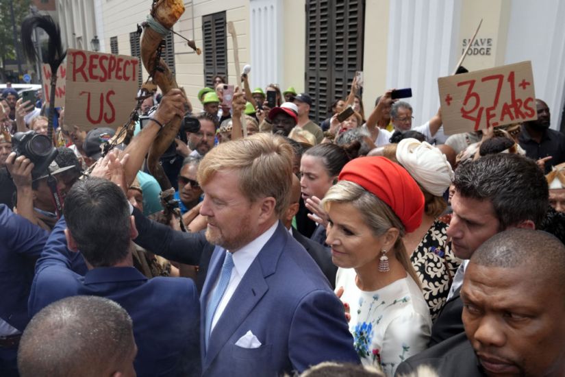 Dutch King And Queen Confronted By Protesters During Slavery Museum Visit