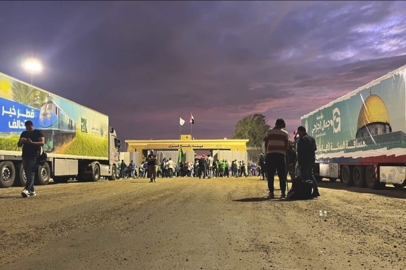 Humanitarian Aid Convoy Crosses Into Gaza Strip From Egypt