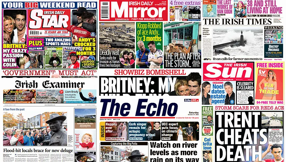 What The Papers Say: Saturday's Front Pages