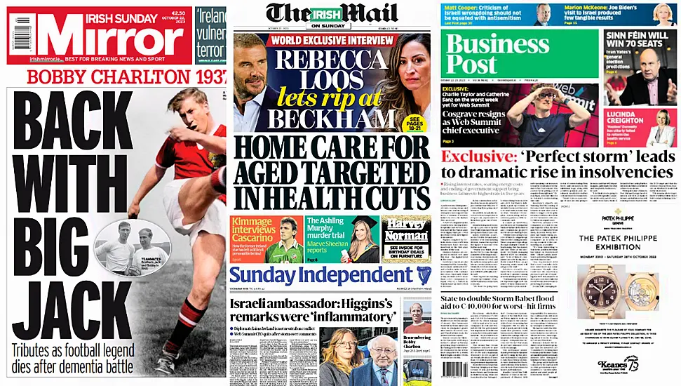 What The Papers Say: Sunday's Front Pages