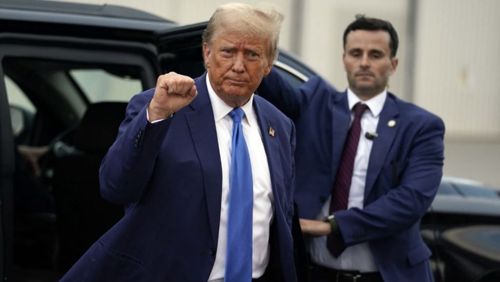 Donald Trump Arrives In Court To Face Fixer-Turned-Foe Michael Cohen