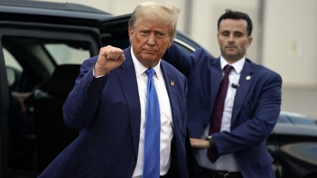 Donald Trump Arrives In Court To Face Fixer-Turned-Foe Michael Cohen
