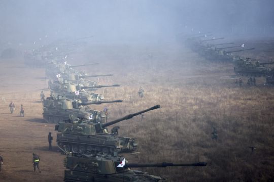 South Korean And Us Forces Stage Military Exercises