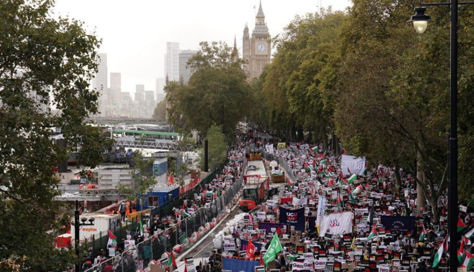 At Least 100,000 Pro-Palestinian Protesters Take To London Streets To Demand Ceasefire