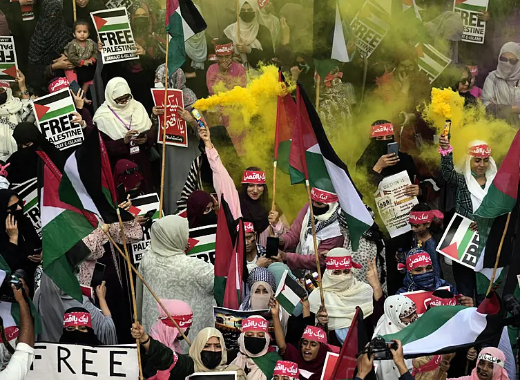 Thousands Join Rally In Pakistan Condemning Israeli Attacks On Gaza