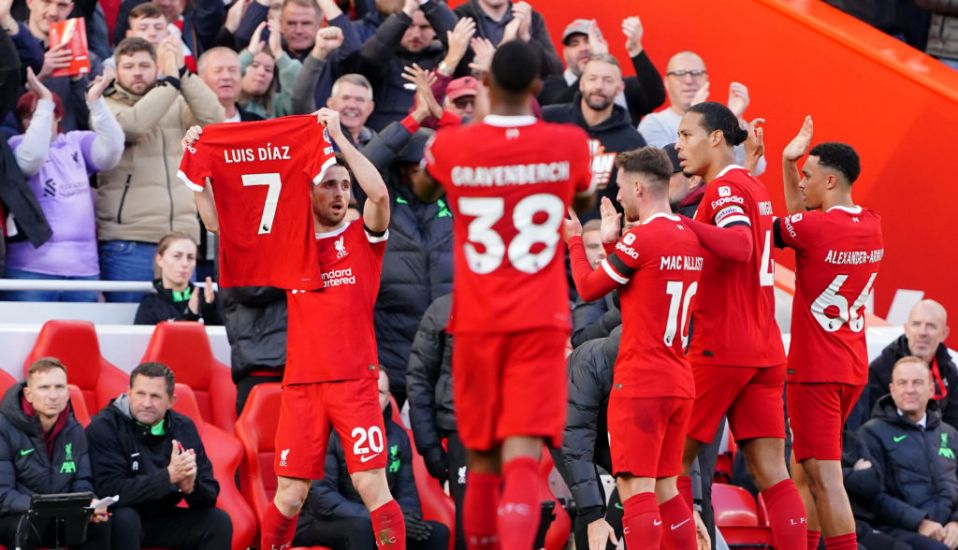 Liverpool Show Support For Luis Diaz In Victory Over Nottingham Forest