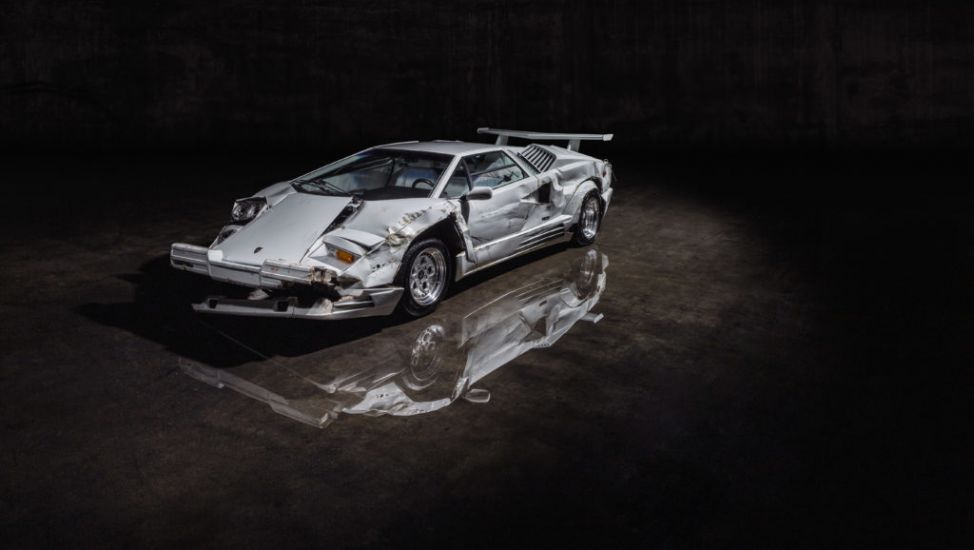 Damaged Lamborghini Countach From The Wolf Of Wall Street Heading To Auction