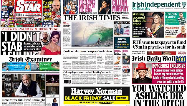 What The Papers Say: Saturday's Front Pages