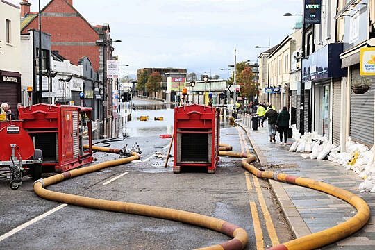 Operation To Clear Floodwaters Continues In Downpatrick