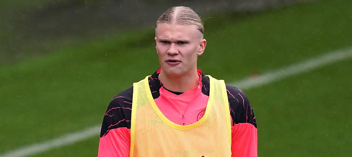 Erling Haaland Trains For Manchester City After Weekend Injury Scare