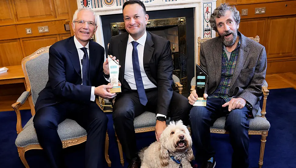 Taoiseach Presents Charlie Bird And Paul Allen With Award For ‘Climb With Charlie’