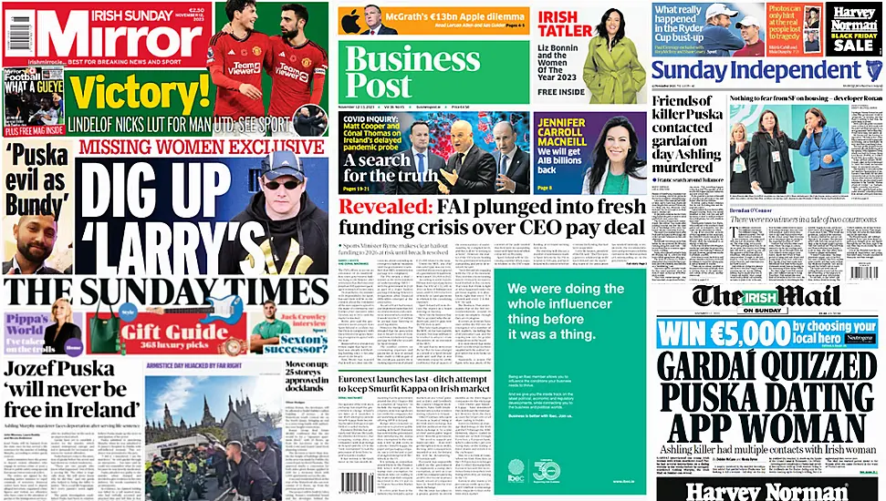 What The Papers Say: Sunday's Front Pages