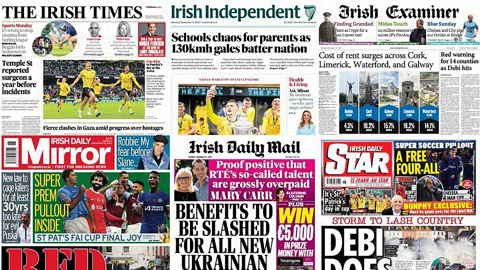 What The Papers Say: Monday's Front Pages