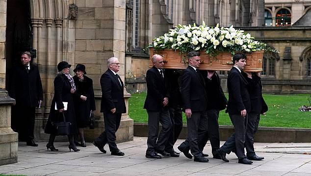 Manchester And Wider Football World Say Final Goodbyes To Sir Bobby Charlton