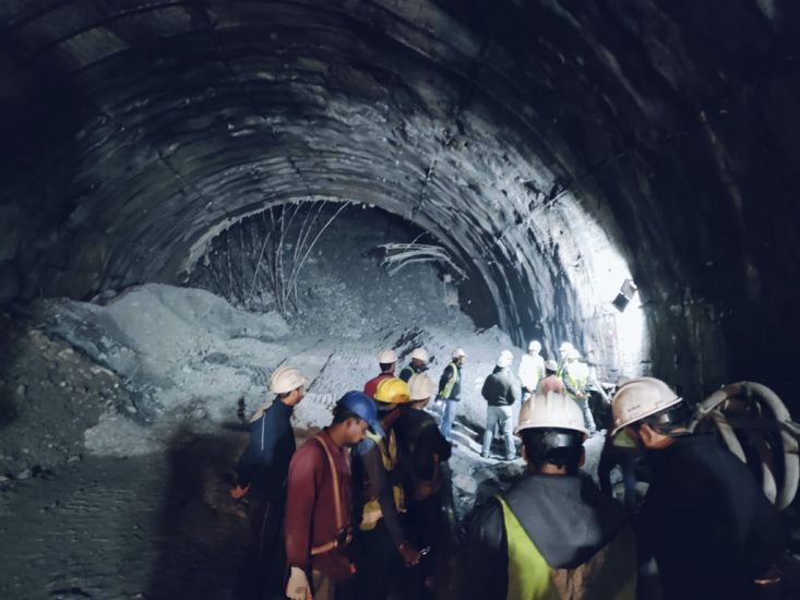 Bid To Rescue 40 Workers Trapped In Collapsed Tunnel In India Enters Third Day