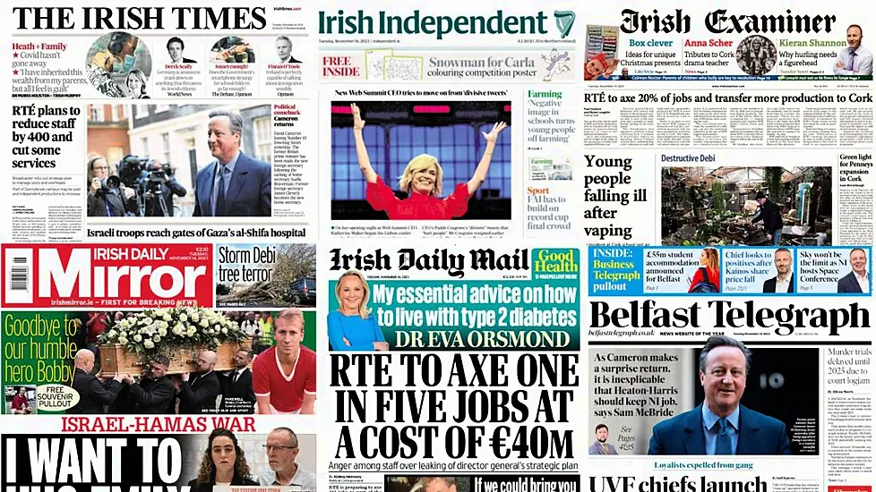 What The Papers Say: Tuesday's Front Pages