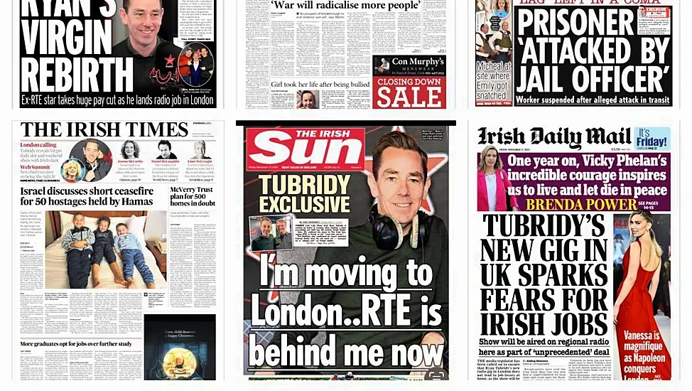 What The Papers Say: Friday's Front Pages