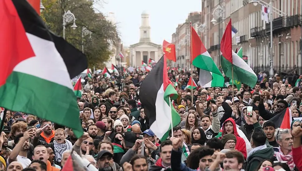 Thousands Join Pro-Palestinian Rally In Dublin City