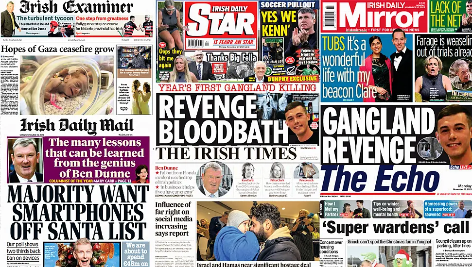 What The Papers Say: Monday's Front Pages